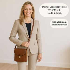 Steiner Crossbody Purse 11' x 10' x3' Made In Israel